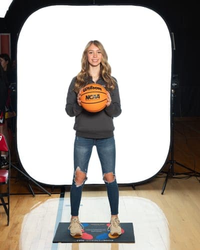 PosePerfect Mat™ in action during a sports portrait session